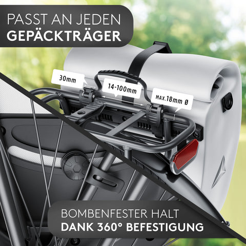 Freithal 2in1 Fahrradtasche - 100% Wasserdichte Gepäckträgertasche!