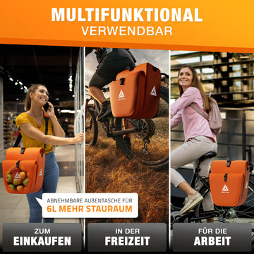 SALE: Freithal 2in1+ Fahrradtasche - Gepäckträgertasche mit Fronttasche!