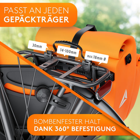 SALE: Freithal 2in1+ Fahrradtasche - Gepäckträgertasche mit Fronttasche!